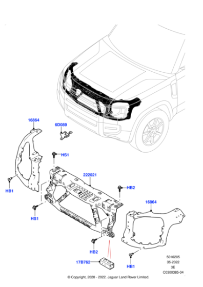 LR131337 - Land Rover Bracket - Insulator Mounting