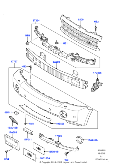 DPB500921LML - Land Rover Bumper