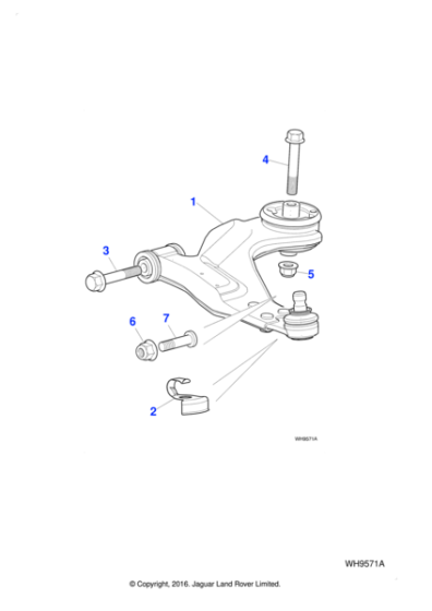 C2Z1581 - Jaguar Hexagonal flange nut