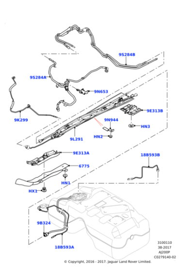 LR094430 - Land Rover Tube - Fuel Supply And Vapour