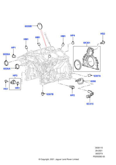 LR036542 - Land Rover Retainer And Seal - Crankshaft