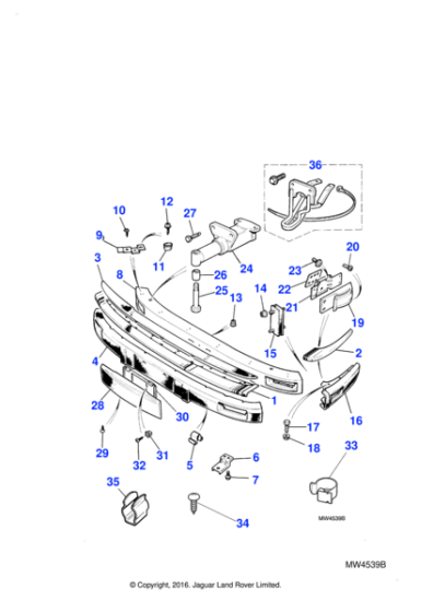 BCC7285 - Jaguar Bumper blade