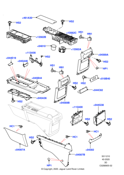 LR135409 - Land Rover Panel - Console