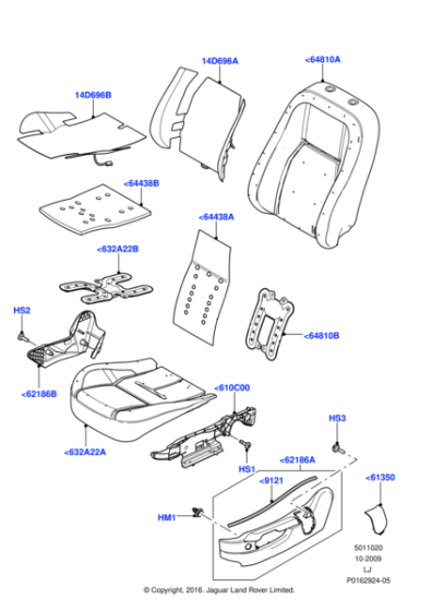 HGA500600 - Land Rover Pad - Seat Back