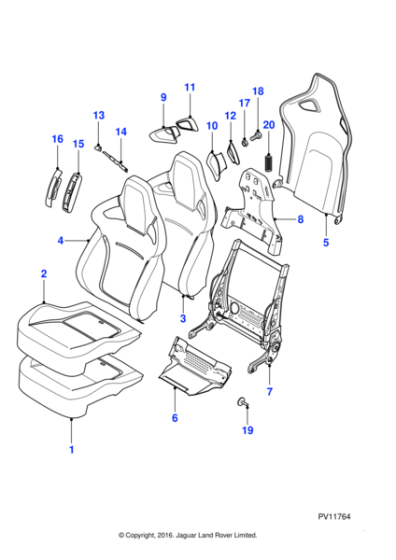 C2P21358 - Jaguar Squab pad