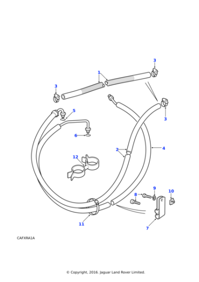 ANR3132 - Land Rover Pipe assembly-steering box to reservoir