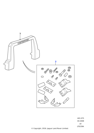 LR005235 - Land Rover Bar assembly-nudge-front