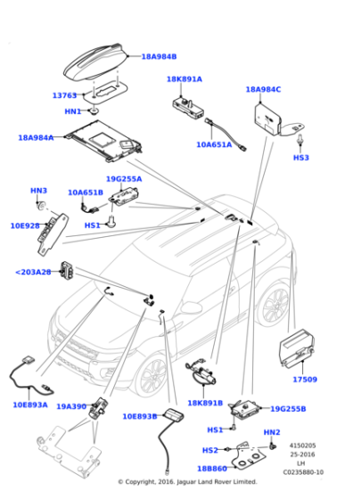 LR070160 - Land Rover SIGNAL COMBINER - DAB