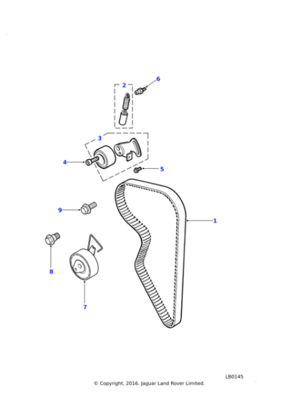 LHP10015L - Land Rover Tensioner-timing belt