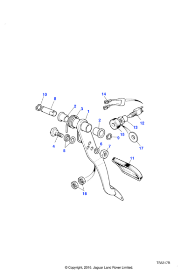 572467 - Land Rover Shaft-pivot pedal