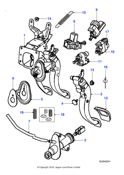 C2N4069 - Jaguar Clutch pedal
