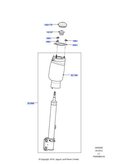 LR032575 - Land Rover Shock Absorber - Front