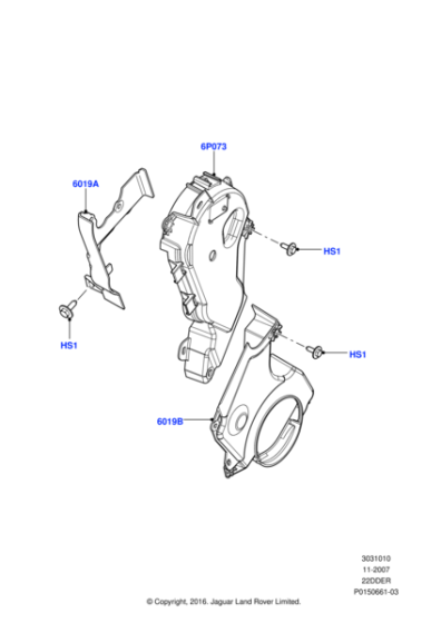 LR006658 - Land Rover Cover - Timing Belt
