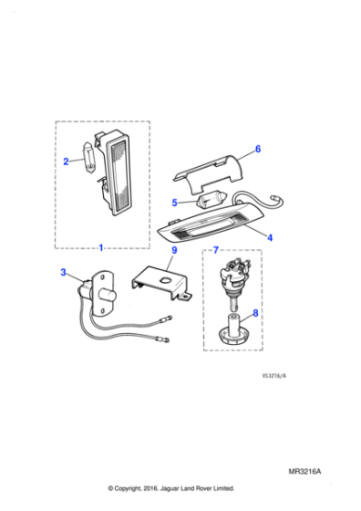 BCC7196 - Jaguar Trunk lamp switch buffer