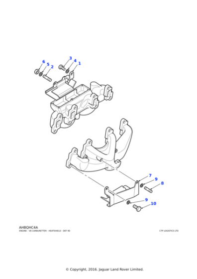 ERC5875 - Land Rover Heatshield-exhaust manifold