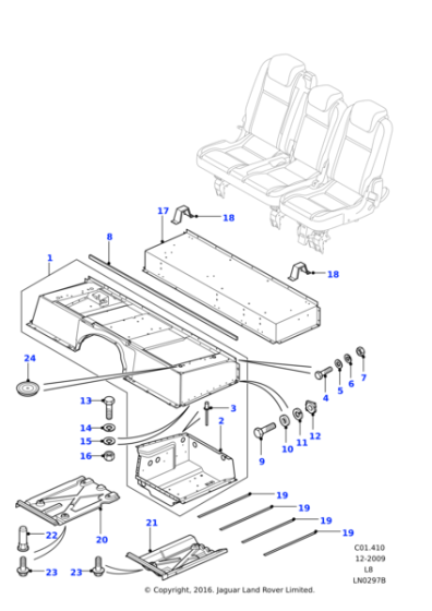 ADH710210 - Land Rover Base assembly-front seat mounting