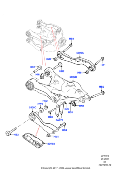 LR128497 - Land Rover Arm - Rear Suspension