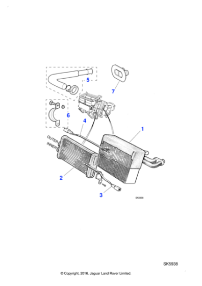 JLM11944 - Jaguar Air conditioning evaporator