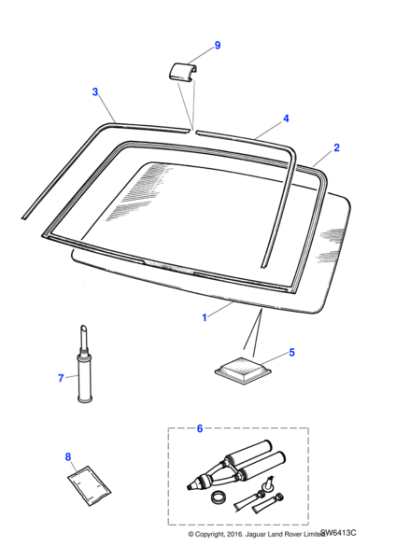 JLM20452 - Jaguar Glass bonding adhesive