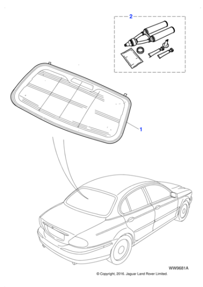 C2S49446 - Jaguar Backlight glass