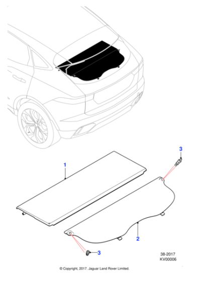 J9C24741PVJ - Jaguar Parcel shelf