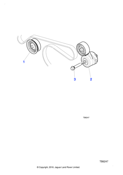 NCA7739AE - Jaguar Drive belt tensioner