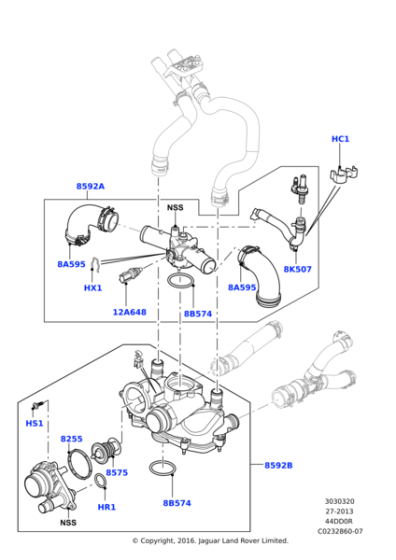 LR044930 - Land Rover Sensor - Engine Coolant Temperature