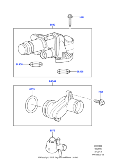 LR009562 - Land Rover Thermostat