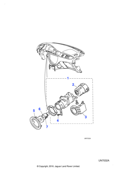 XR833139AGN - Jaguar Ignition switch bezel