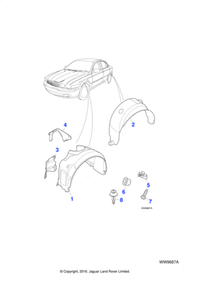 C2S48127 - Jaguar Wheelarch liner