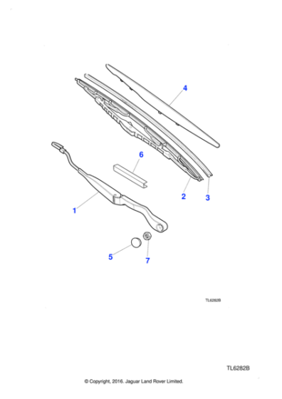 GJA8954EC - Jaguar Wiper arm