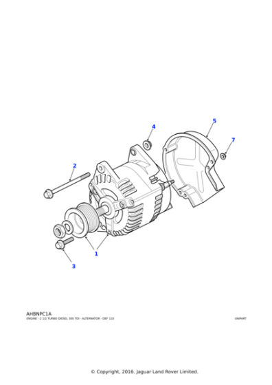 AMR4249 - Land Rover Alternator assembly