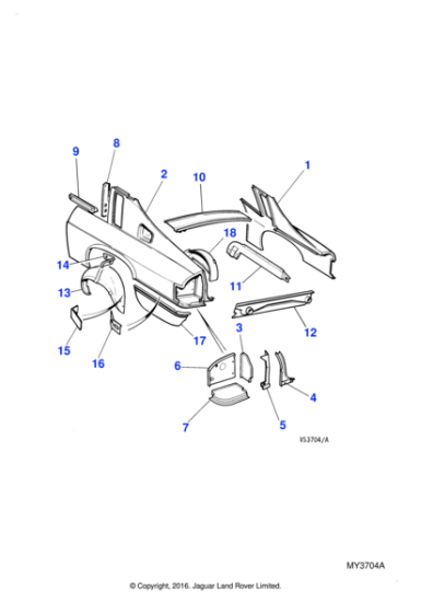 RTC1644 - Jaguar Bumper bracket