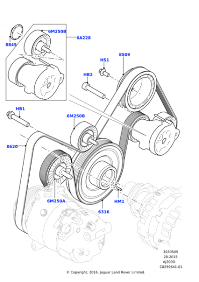 LR074072 - Land Rover Pulley - Crankshaft - With Damper