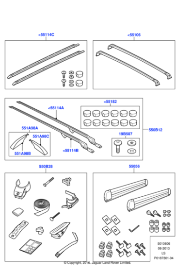 LR023816 - Land Rover Cover - Roof Rack Slat