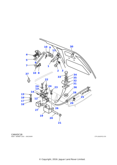 392928 - Land Rover Catch assembly-bonnet safety