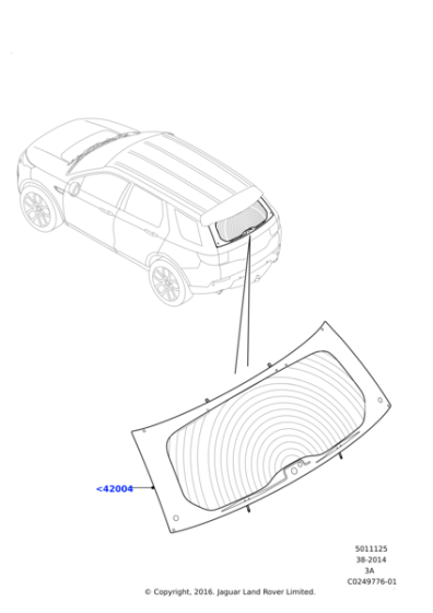 LR058514 - Land Rover Glass - Back Window