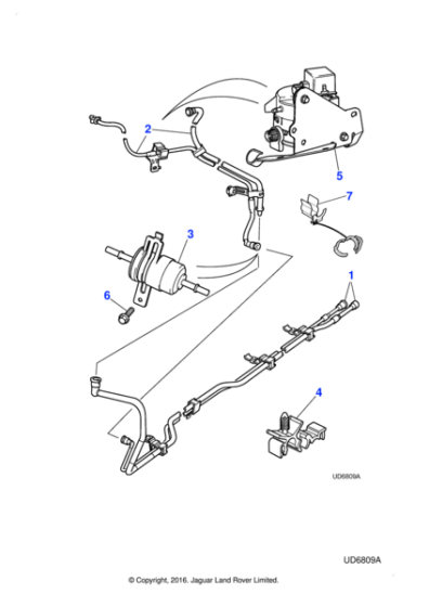 XR81802 - Jaguar Fuel feed pipe