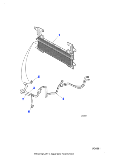 XR825053 - Jaguar Oil cooler hose
