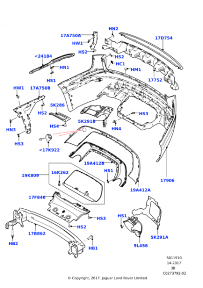 LR093575 - Land Rover Bracket - Exhaust Pipe Mounting