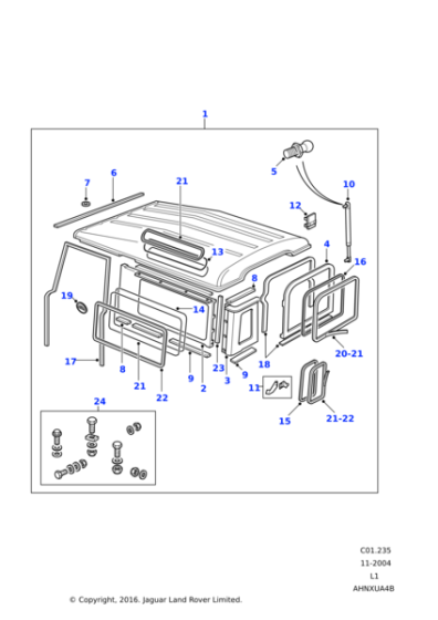 306290 - Land Rover Lock strip