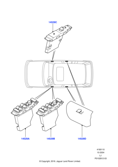 YUD000262PVA - Land Rover Switch