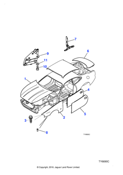 JZR100015 - Jaguar Blind rivet nut