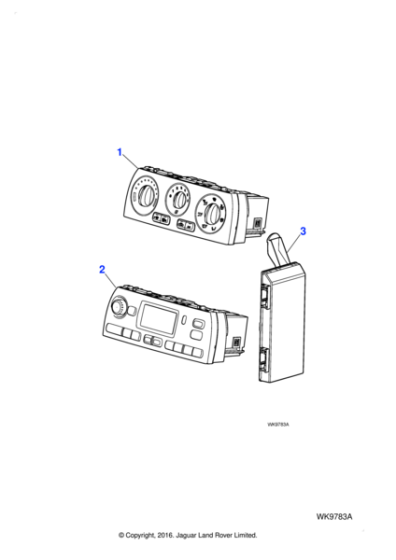 C2S12027 - Jaguar Air conditioning control panel