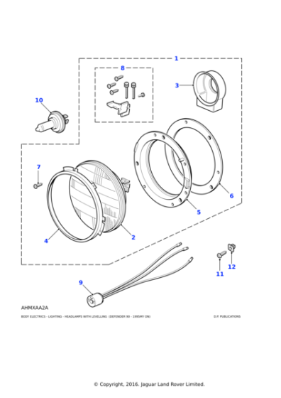 AMR2343 - Land Rover Headlamp assembly-front lighting