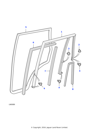 ASR2096 - Land Rover Channel-rear door glass run