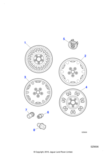 JLM11653 - Jaguar Road wheel fitting kit