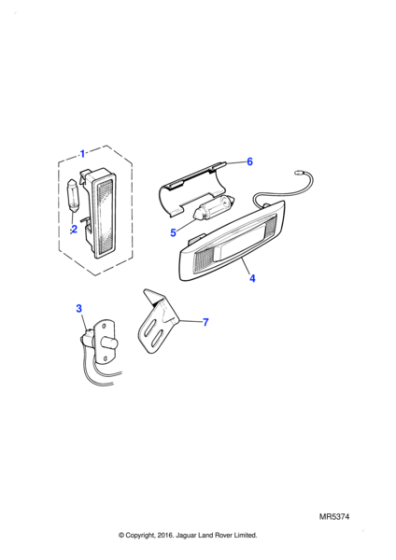DAC6795 - Jaguar Courtesy lamp/trunk lamp open switch
