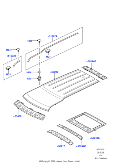 AKA780012 - Land Rover Panel - Roof