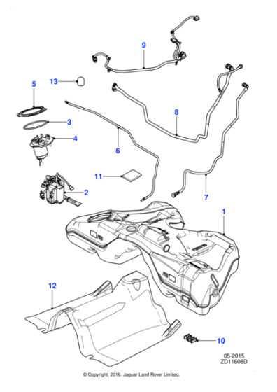 C2Z23192 - Jaguar Sender and pump assembly